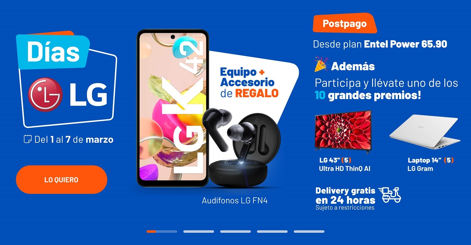 LG K42: LG Y ENTEL OFRECEN PROMOCIÓN EXCLUSIVA QUE TRAE AUDÍFONOS DE REGALO Y SORTEOS